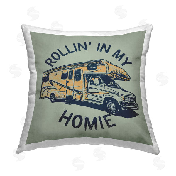 stupell industries Jedco Brands Inc. | Rollin' In My Homie Printed Throw Pillow