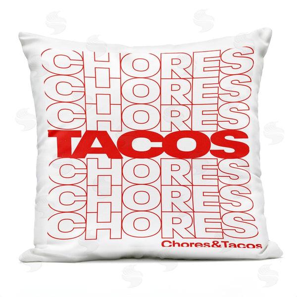 Stupell Industries Jedco Brands Inc. | Tacos Over Chores Printed Throw Pillow