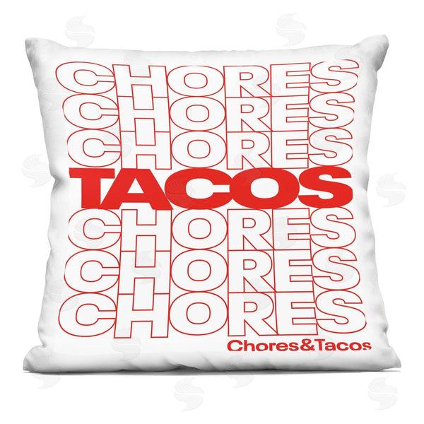 stupell industries Jedco Brands Inc. | Tacos Over Chores Printed Throw Pillow