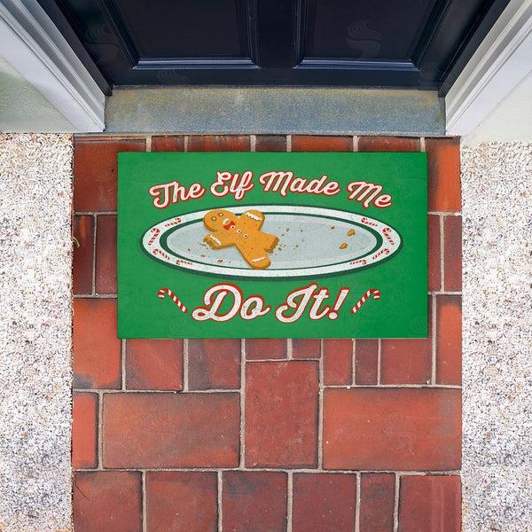 Stupell Industries Jedco Brands Inc. | The Elf Made Me Do It Non-Woven Door Mat