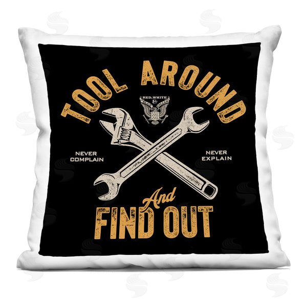 stupell industries Jedco Brands Inc. | Tool Around & Find Out Printed Throw Pillow