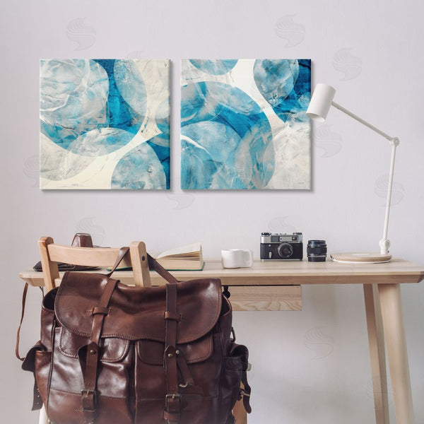 Stupell Industries Jeff Iorillo | Abstract Teal Cream Circles Wall Art