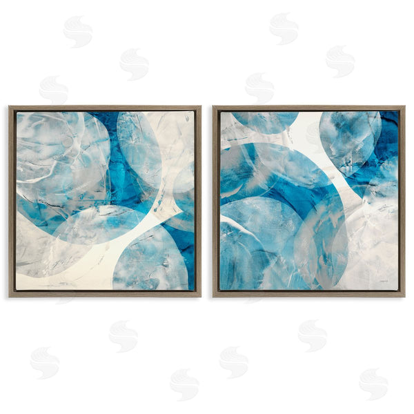 Stupell Industries Jeff Iorillo | Abstract Teal Cream Circles Wall Art