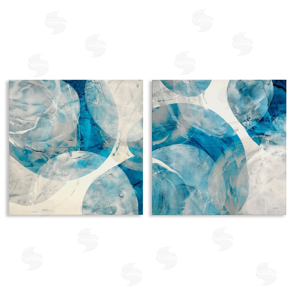 stupell industries Jeff Iorillo | Abstract Teal Cream Circles Wall Art