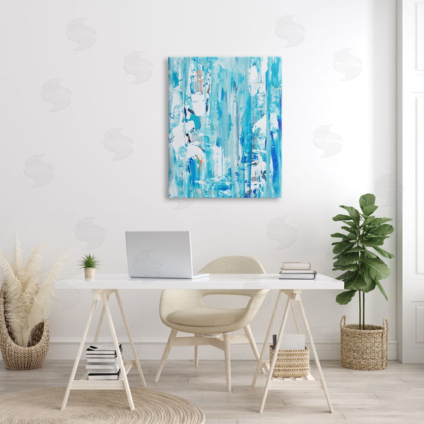 Stupell Industries Jeff Iorillo | Busy Blue Chaotic Abstraction Interlaced Fluid Movement Wall Art