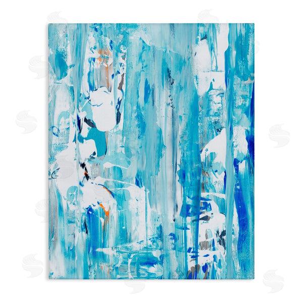 stupell industries Jeff Iorillo | Busy Blue Chaotic Abstraction Interlaced Fluid Movement Wall Art