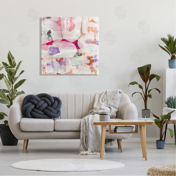 Stupell Industries Jeff Iorillo | Contemporary Pink Curved Shapes Abstract Pattern Collage Wall Art