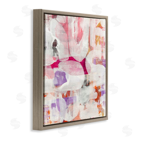Stupell Industries Jeff Iorillo | Contemporary Pink Curved Shapes Abstract Pattern Collage Wall Art
