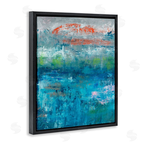 Stupell Industries Jeff Iorillo | Detailed Paint Stroke Overlays Deep Blue Red Accent Wall Art
