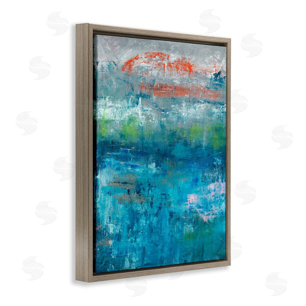 Stupell Industries Jeff Iorillo | Detailed Paint Stroke Overlays Deep Blue Red Accent Wall Art