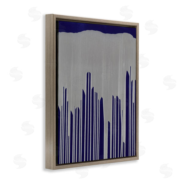Stupell Industries Jeff Iorillo | Industrial Cityscape Abstract Urban Environment Silver Blue Wall Art