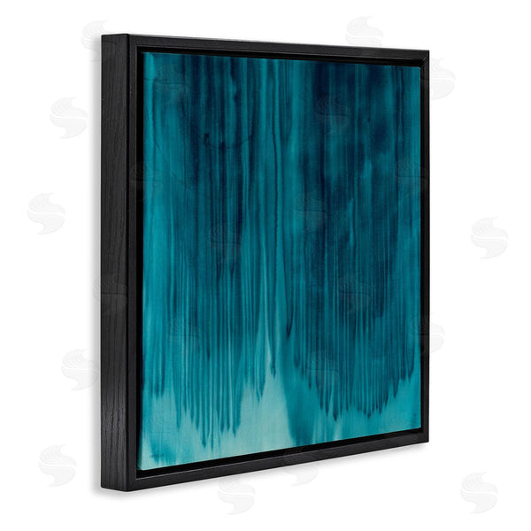 Stupell Industries Jeff Iorillo | Tranquil Cool Blue Paint Drip Dark Abstraction Wall Art