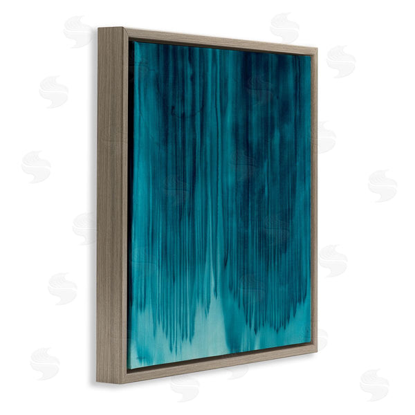Stupell Industries Jeff Iorillo | Tranquil Cool Blue Paint Drip Dark Abstraction Wall Art