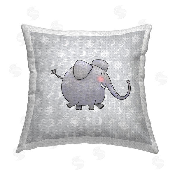 Stupell Industries Jeff McKinley | Patterned Elephant Nursery Printed Throw Pillow