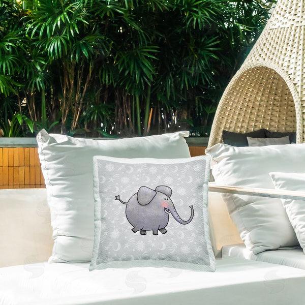 Stupell Industries Jeff McKinley | Patterned Elephant Nursery Printed Throw Pillow