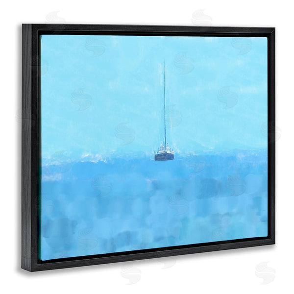 Stupell Industries Jeff Pica | Lonely Boat Blue Ocean