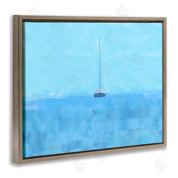 Stupell Industries Jeff Pica | Lonely Boat Blue Ocean