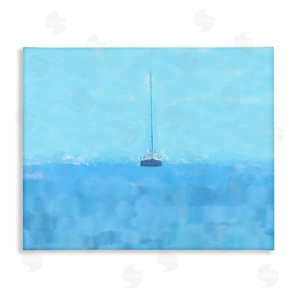 stupell industries Jeff Pica | Lonely Boat Blue Ocean