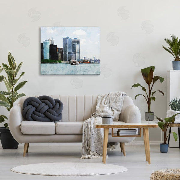Stupell Industries Jeff Pica | New York Harbor Cityscape Wall Art