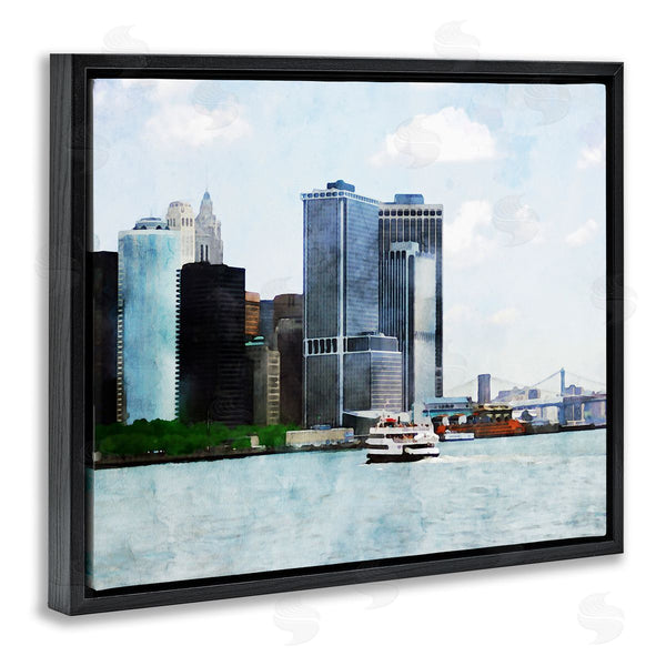 Stupell Industries Jeff Pica | New York Harbor Cityscape Wall Art