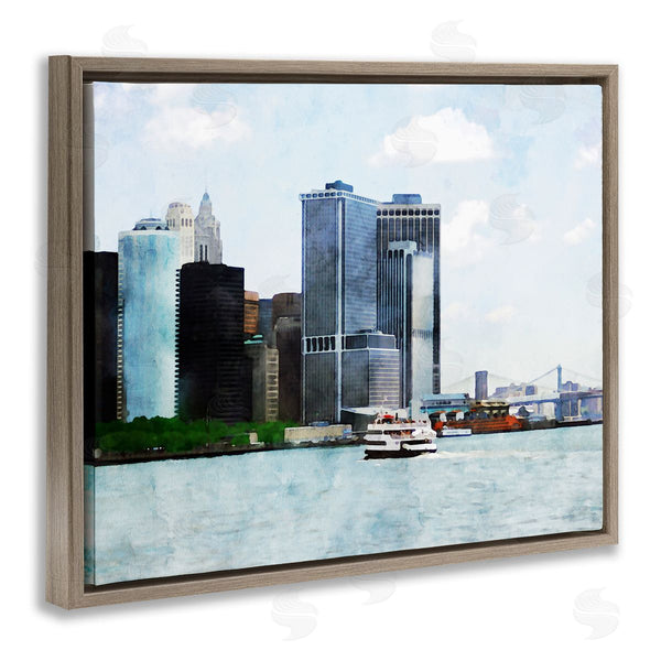 Stupell Industries Jeff Pica | New York Harbor Cityscape Wall Art