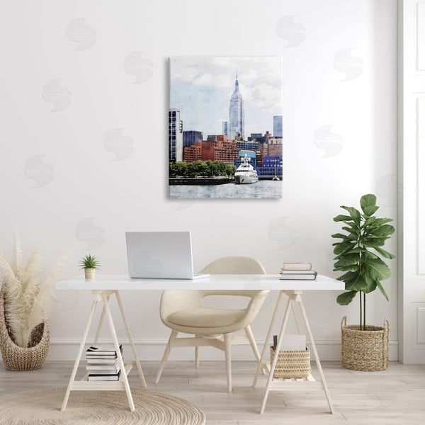 Stupell Industries Jeff Pica | New York Pier Metropolis Skyline Wall Art