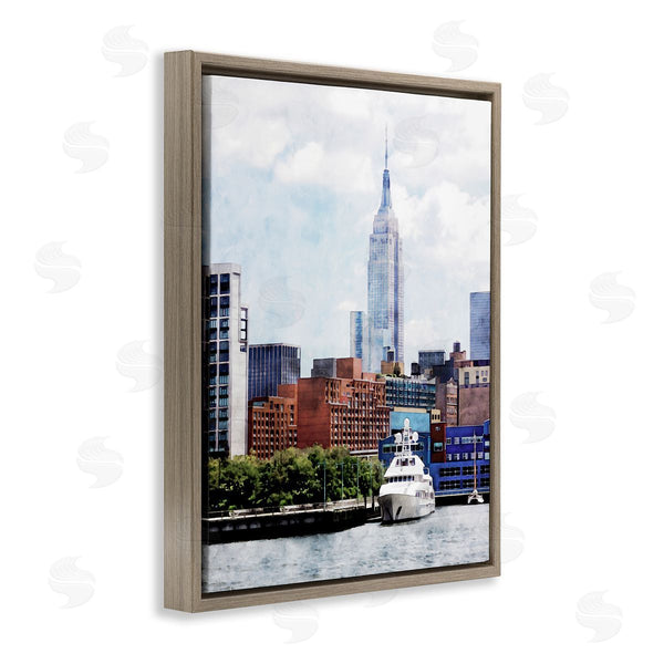 Stupell Industries Jeff Pica | New York Pier Metropolis Skyline Wall Art