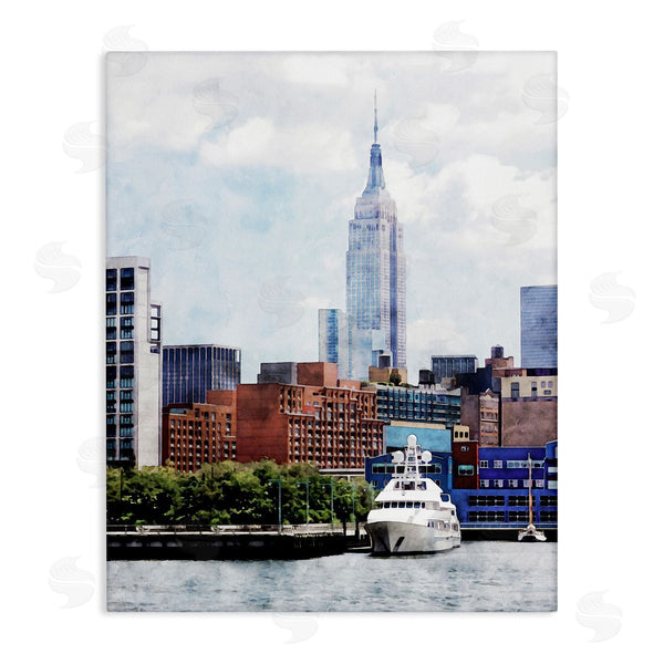 stupell industries Jeff Pica | New York Pier Metropolis Skyline Wall Art