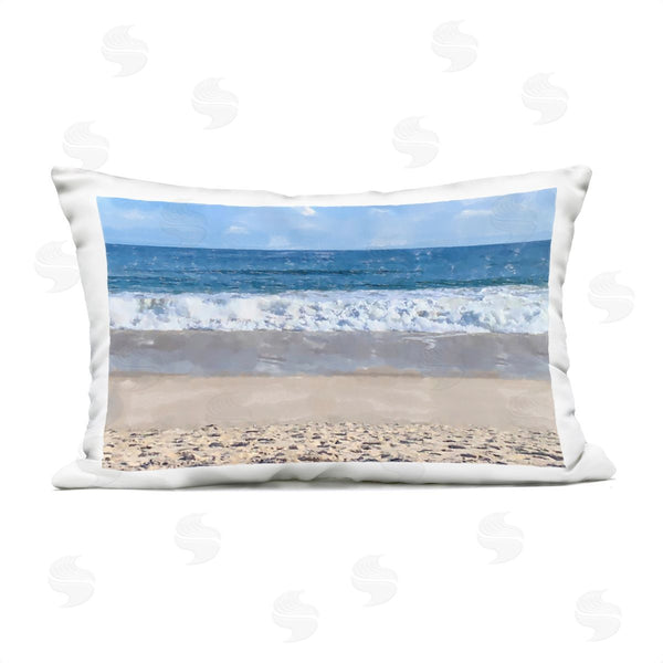 Stupell Industries Jeff Pica | Sunny Beach Day Coast Printed Throw Pillow