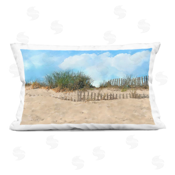stupell industries Jeff Pica | Sunny Beach Day Dunes Printed Throw Pillow