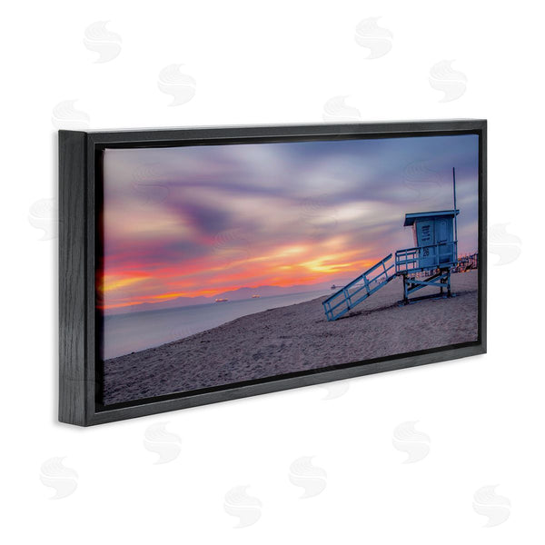 Stupell Industries Jeff Poe | Beach Hut Sunset Horizon Wall Art