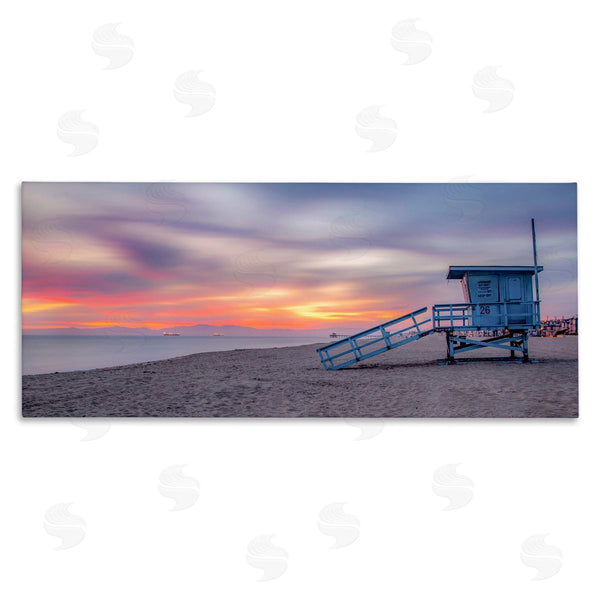 stupell industries Jeff Poe | Beach Hut Sunset Horizon Wall Art