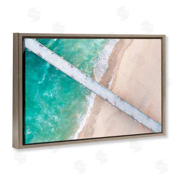 Stupell Industries Jeff Poe Photography | Aerial View Pier Beach Wall Art
