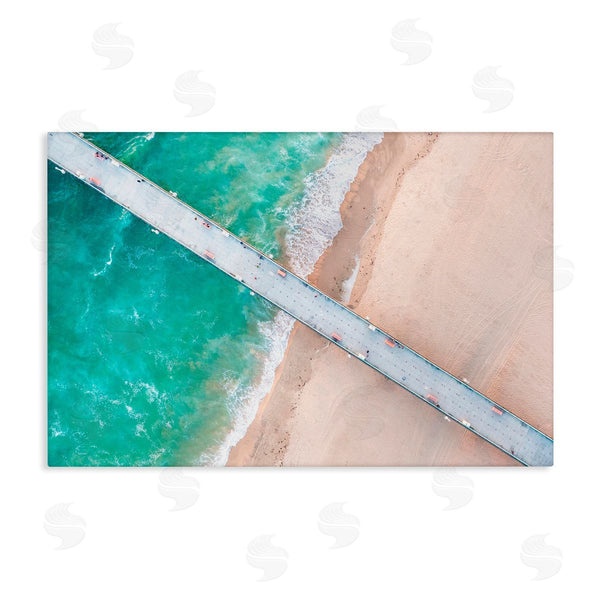 stupell industries Jeff Poe Photography | Aerial View Pier Beach Wall Art