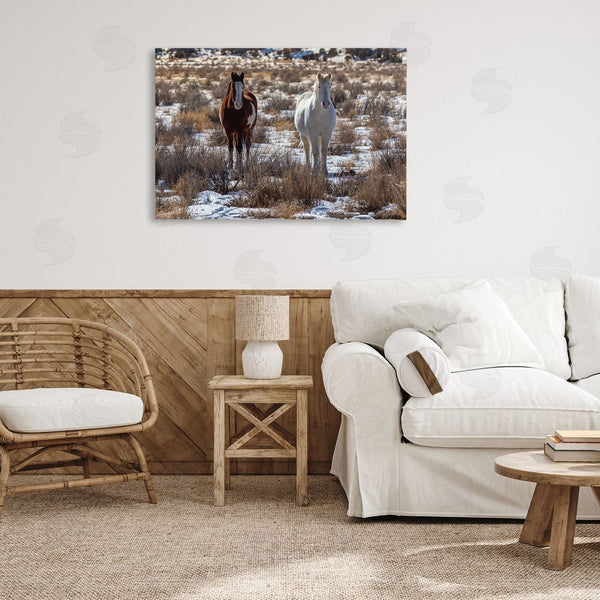 Stupell Industries Jeff Poe Photography | Arches Horse Pair In Snow Wall Art