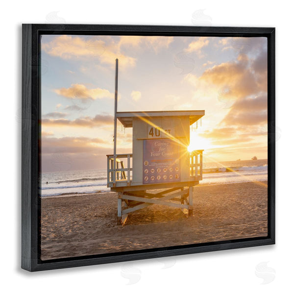 Stupell Industries Jeff Poe Photography | Beach Hut Summer Sunlight Rays Sandy Coast Wall Art