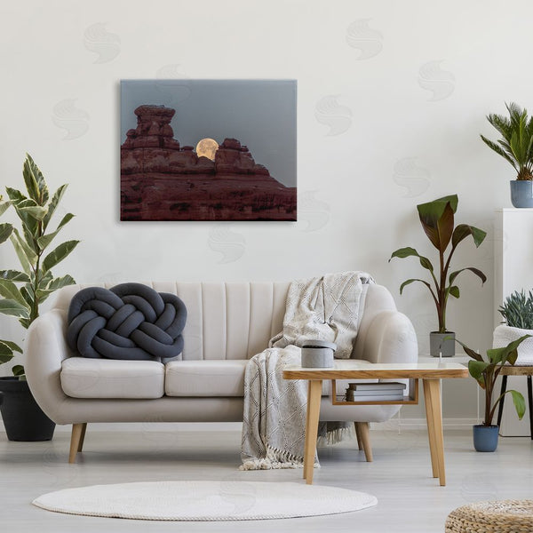 Stupell Industries Jeff Poe Photography | Desert Mesa Moonlit Night Landscape Wall Art
