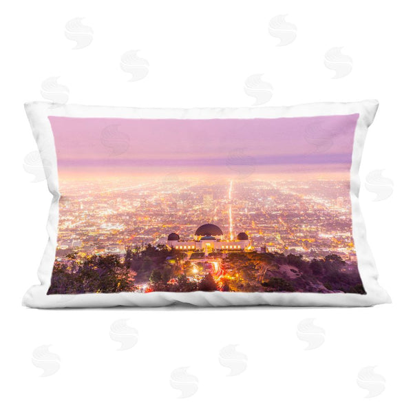 stupell industries Jeff Poe Photography | Griffith Park Scenic Overview Printed Throw Pillow
