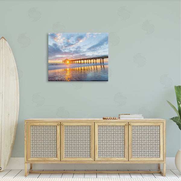 Stupell Industries Jeff Poe Photography | Ocean Pier Sunrise Reflection Wall Art