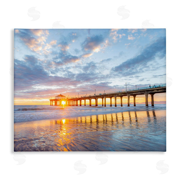 stupell industries Jeff Poe Photography | Ocean Pier Sunrise Reflection Wall Art