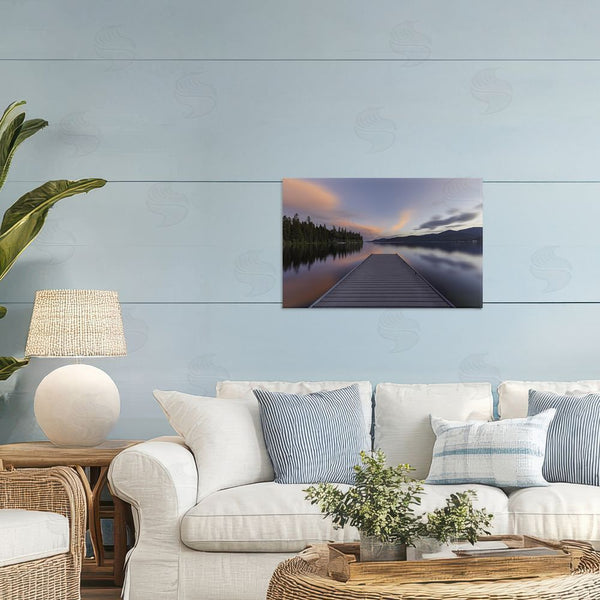 Stupell Industries Jeff Poe Photography | Priest Lake Stacked Pink Wall Art