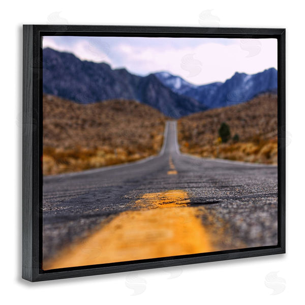 Stupell Industries Jeff Poe Photography | Rural Ground View Country Highway Road Distant Peaks Wall Art