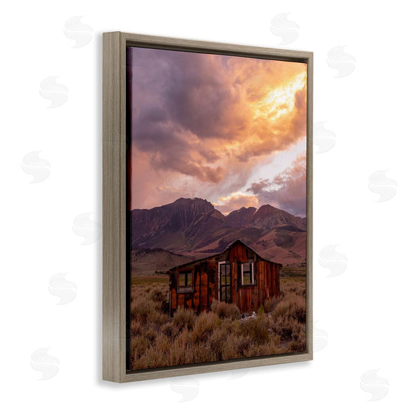 Stupell Industries Jeff Poe Photography | Rural Sunset Countryside Hut Wall Art