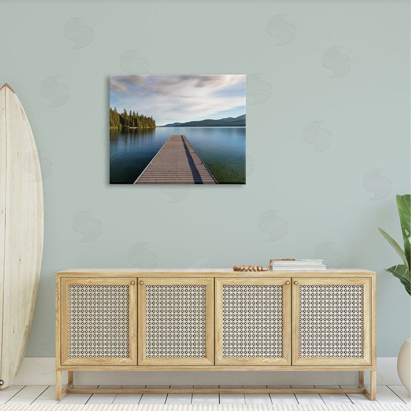 Stupell Industries Jeff Poe Photography | Soothing Lake Dock Mountains Wall Art
