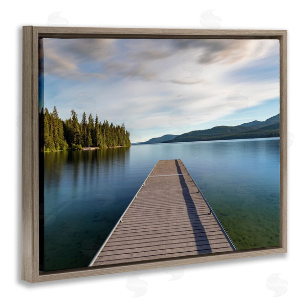 Stupell Industries Jeff Poe Photography | Soothing Lake Dock Mountains Wall Art