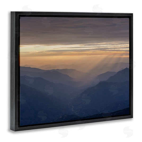 Stupell Industries Jeff Poe Photography | Sun Rays Peeking Through Clouds Mountain Peaks Wall Art