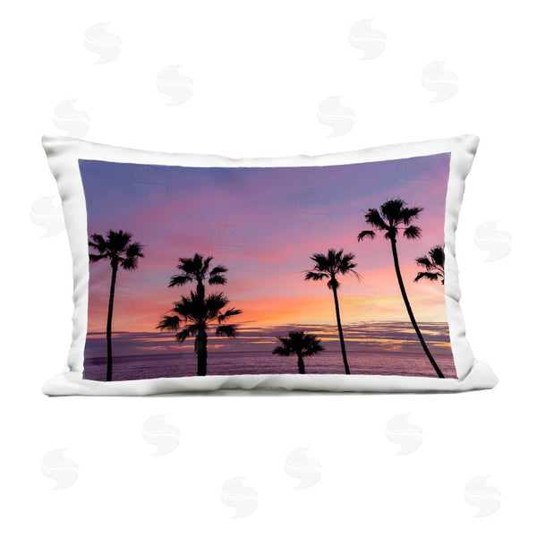 Stupell Industries Jeff Poe Photography | Sunsets & Scattered Palm Trees Printed Throw Pillow