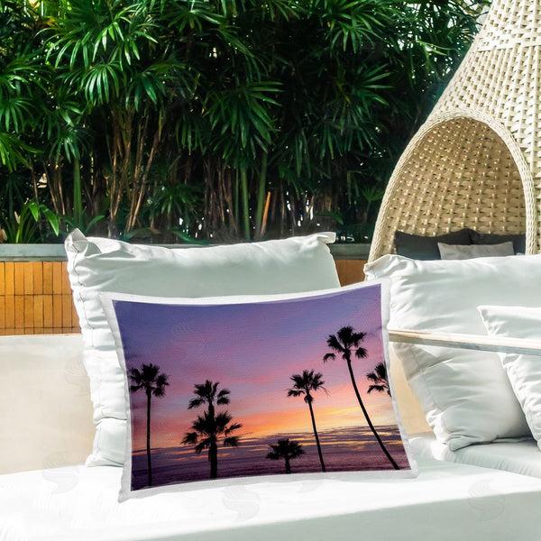 Stupell Industries Jeff Poe Photography | Sunsets & Scattered Palm Trees Printed Throw Pillow