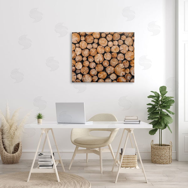 Stupell Industries Jeff Poe Photography | Tree Logs Lumber Aerial View Modern Photography Wall Art