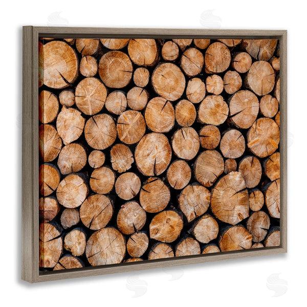 Stupell Industries Jeff Poe Photography | Tree Logs Lumber Aerial View Modern Photography Wall Art